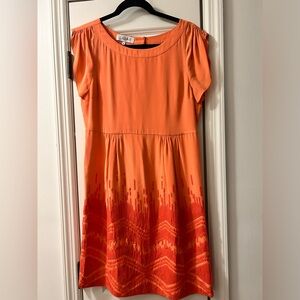 Tibi peach sequined dress size 8